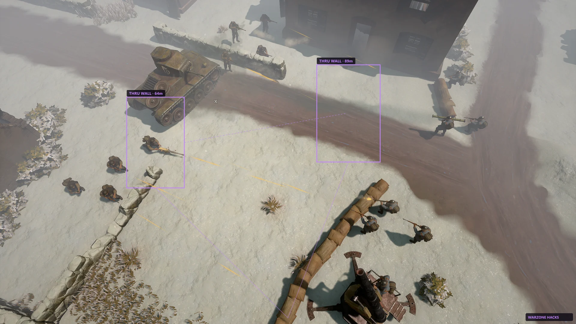 Wallhack outlines for Colonials and Wardens and Enemy soldiers